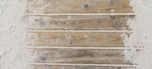 Wall Mural - Sea weathered wooden background surface