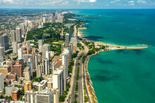 Chicago, Illinois, USA - Bird Eye City View