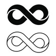 Infinity icon vector set. Mobius loop shape illustration sign collection. unlimited symbol. forever logo.
