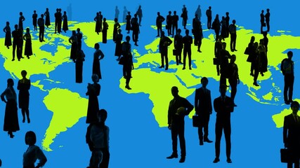 Aufkleber - Global business concept. Worldwide business. Management strategy.