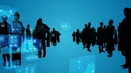 Aufkleber - Business network concept. Data analysis. Management strategy. Teamwork. Partnership. Human resources.