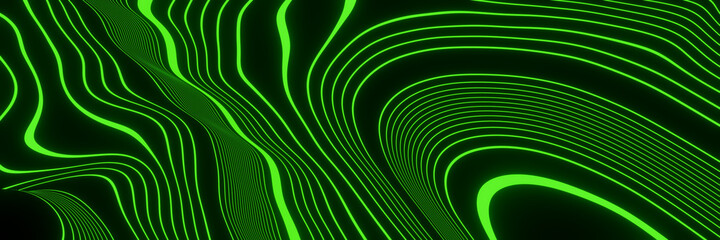 abstract green topographic contour lines.