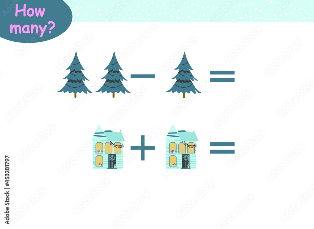 Examples Of Addition Math mathematical examples of addition and subtraction. educational page for ...
