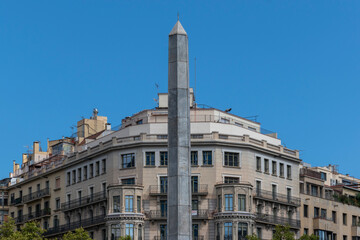 Wall Mural - Obelisk of Barcelona - Spain