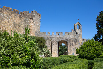 Wall Mural - TOMAR, PORTUGAL JUNE 18, 2016 - The Castle - Fortress of Tomar, Portugal. UNESCO World Heritage, Europe.