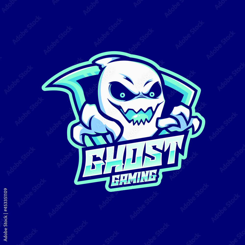 Ghost Gaming Esport Mascot Logo Stock Vector | Adobe Stock