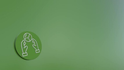 Wall Mural - ecological green energy icons concept green help earth