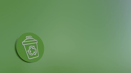 Wall Mural - ecological green energy icons concept green recycle