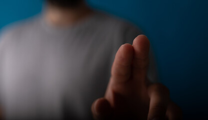 Poster - Businessman pointing his finger.
