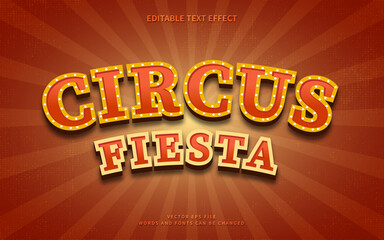 Poster - vintage circus fiesta text effect on retro burst background