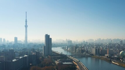 Poster - Modern city aerial view. Tokyo, Japan.