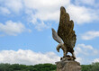 Traditional Caucasian sculpture of an eagle in the city of Zheleznovodsk, Russia