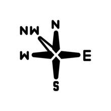 Black Solid Icon For Northwest