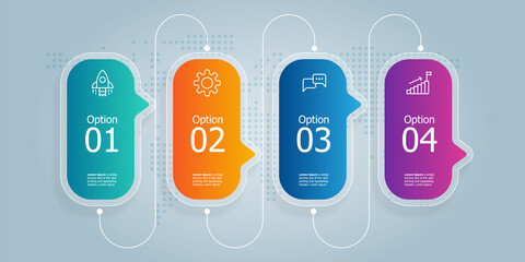 Wall Mural - tab bar horizontal infogrphics element presentation