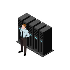 Poster - Datacenter Isometric Icon