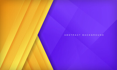 Wall Mural - Abstract yellow and purple geometric background banner design.