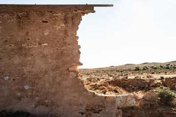 Canvas Print - ruins of an old house