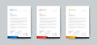 © Mdobayes - Professional business letterhead design in 3 Colorful Accents Template for corporate office. Vector design illustration. Simple & creative modern letterhead design template