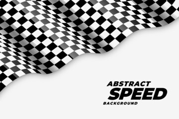 wavy checkered racing flag speed background