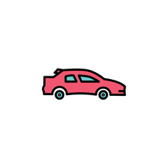 Sticker - modern travel car transport icon vector