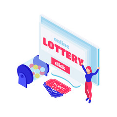 Wall Mural - Lottery Isometric Composition