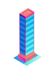 Sticker - Isometric Skyscraper Illustration