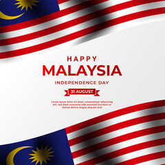 Wall Mural - Malaysia independence day greeting design