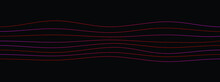 Black Background And Waves Of Red Lines