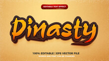 Creative Dinasty Game Title 3d Editable Text Effect