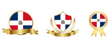 Dominican Republic Flags. Symbols Of Countries Map