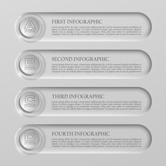 Fototapete - Information infographic statistic vector presentation. Graphic composition for your business presentations. Four glossy button for your annotations. Four color sticker for registration of proposals