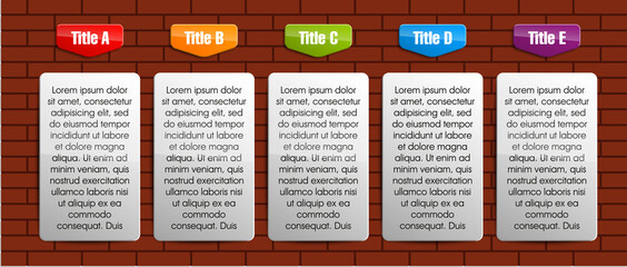 Fototapete - Information infographic statistic vector presentation. Graphic composition for your business presentations. Stripe label for your annotations. Ribbon sticker for registration of proposals