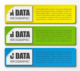 Fototapete - Information infographic statistic vector presentation. Graphic composition for your business presentations. Stripe label for your annotations. Ribbon sticker for registration of proposals