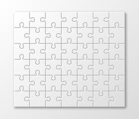 Fototapete - A lot of piece flat puzzle presentation. Many step circle business background. Section compare service banner. illustration template color shape . 3d Abstract Background