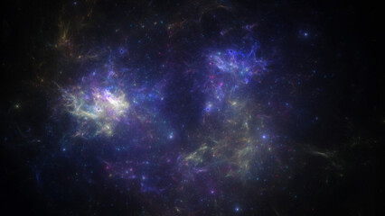 Wall Mural - deep space nebula with stars. space illustration.