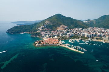 Wall Mural - Aerial View of Old Budva in Montenegro.