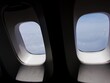 Blick aus Flugzeugfenster 