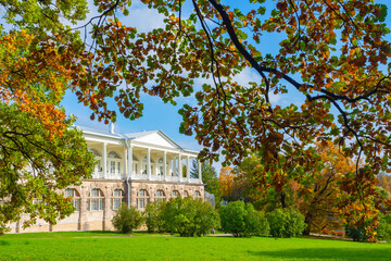 Wall Mural - Landscape Tsarskoe Selo. Regions of Russia. Cameron Gallery in city of Pushkin.  nature of Catherine Park.  architecture of city of Pushkin. Guide to Tsarskoe Selo. Sights of cities of Russia.