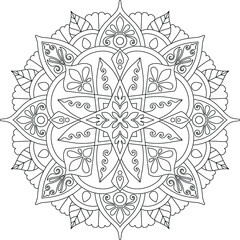 Wall Mural - mandala design for coloring page