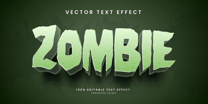 Editable text effect in zombie style