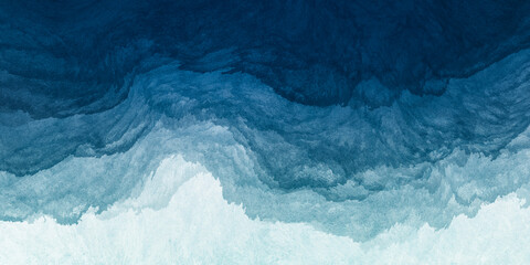 Aufkleber - Abstract watercolor paint background by gradient teal color blue and green with liquid fluid texture for background, banner.
