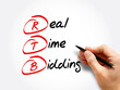 RTB - Real-time bidding, acronym business concept background