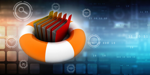 Poster - 3d rendering Documents copying one file to another