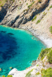 Fototapeta Boho - The Punta Nera beach in summer on the Elba island in Italy