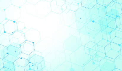 Abstract hexagons technology digital hi-tech concept background. Space for text