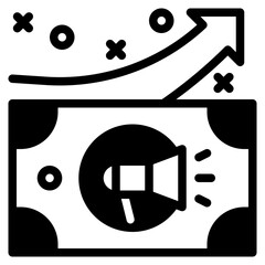 Wall Mural - money glyph icon