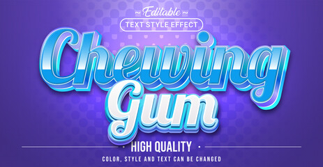 Poster - Editable text style effect - Chewing Gum text style theme.