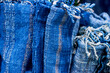 Morhom cloth is cotton dyed with Indigo.