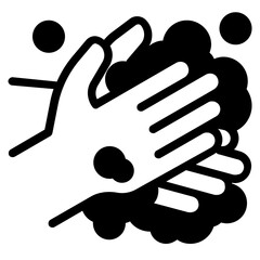 Wall Mural - washing hand glyph icon