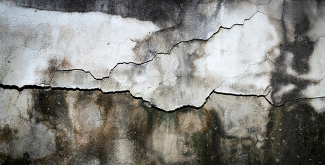 Poster - cracked concrete wall background